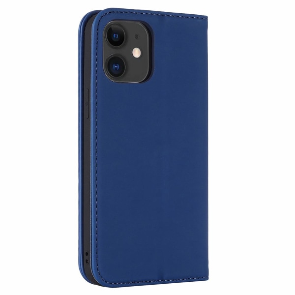 iPhone 12 - Stilrent Skyddande Plånboksfodral (FLOVEME) Mörkblå