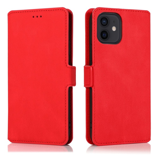 iPhone 12 - Stilig Floveme Wallet-deksel Röd