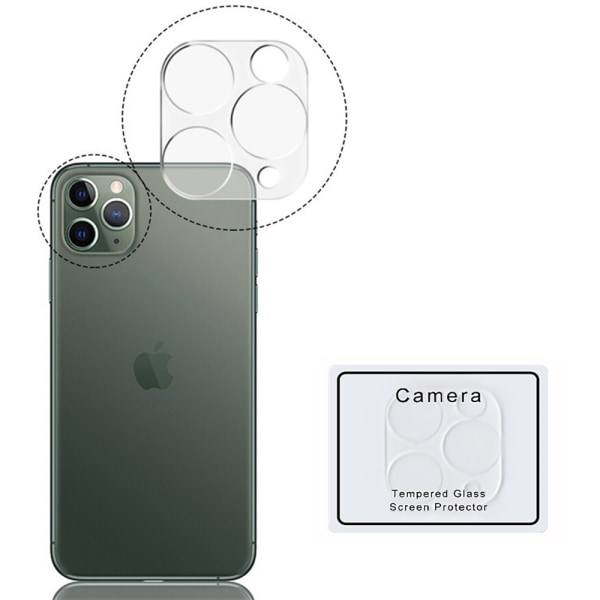 iPhone 11 Pro Takakameran linssin näytönsuoja 9H 2.5D FullCover Transparent/Genomskinlig