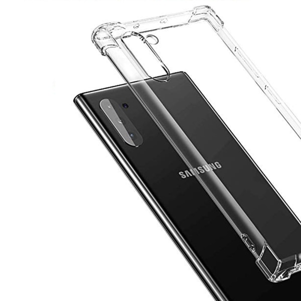 Samsung Galaxy Note 10 - Vankka silikonisuojakuori Transparent/Genomskinlig