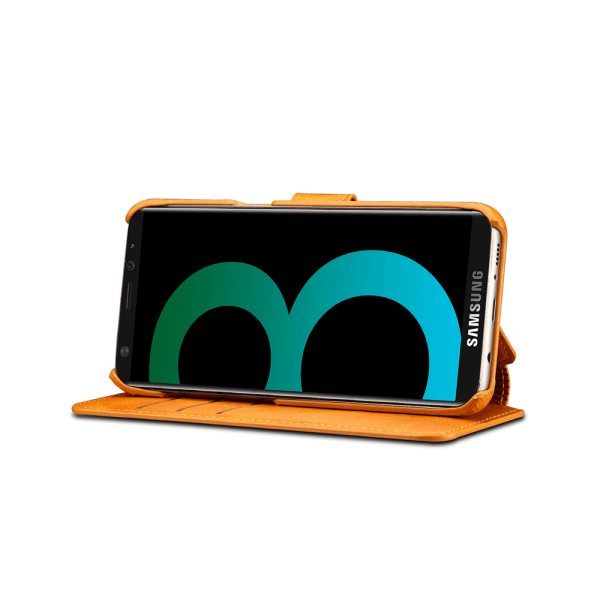 Klassiskt Plånboksfodral i Retrodesign (Läder) Samsung Galaxy S8 Ljusbrun