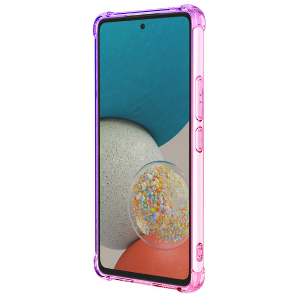 Samsung Galaxy A23 5G - Stilrent Tunt Silikonskal Blå/Rosa