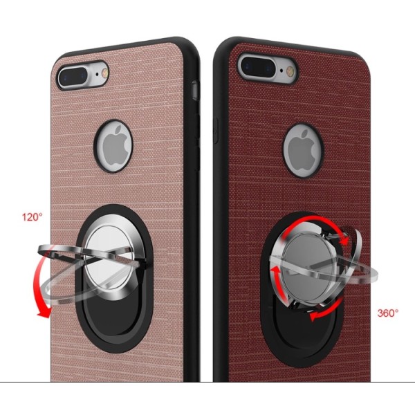 iPhone 6/6S - Älykäs silikonikotelo sormustelineellä FLOVEME Grå