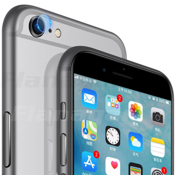 iPhone 8 näytönsuoja + kameran linssinsuoja HD 0,3 mm Transparent/Genomskinlig