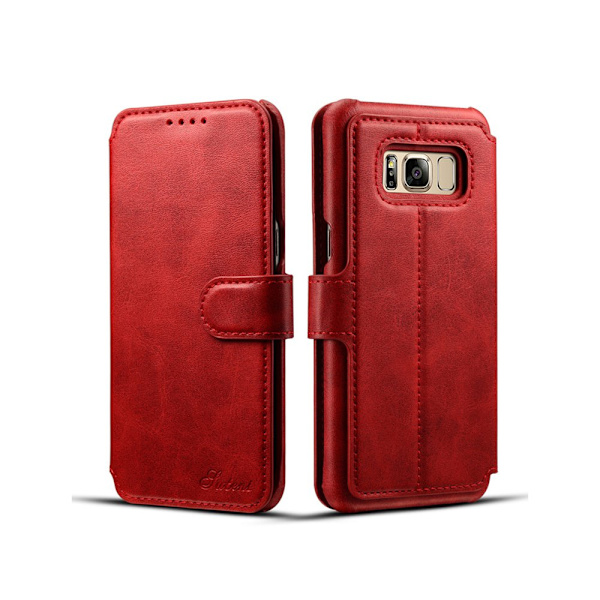 Praktiskt Fodral med Plånbok - Samsung Galaxy S8 (PU-Läder) Svart