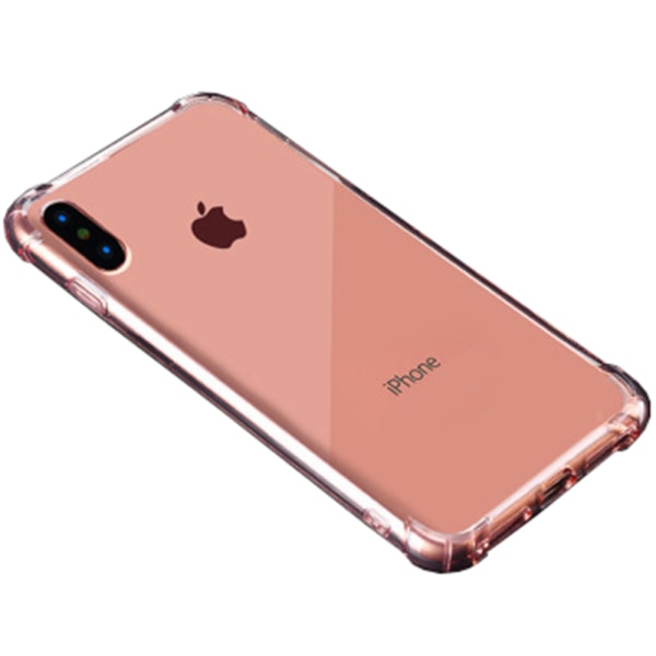 iPhone XS Max - Tunt Silikonskal med Airbagfunktion Guld-Mörk