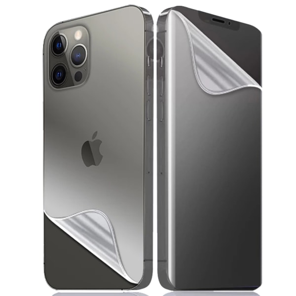 3-PACK iPhone 12 Hydrogel näytönsuoja edessä ja takana HD 0,2 mm Transparent