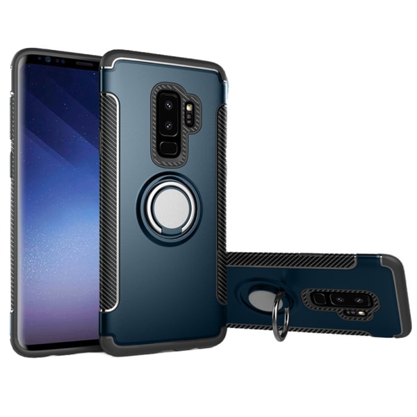 Samsung Galaxy S9Plus - Smart Skal med Ringhållare Blå