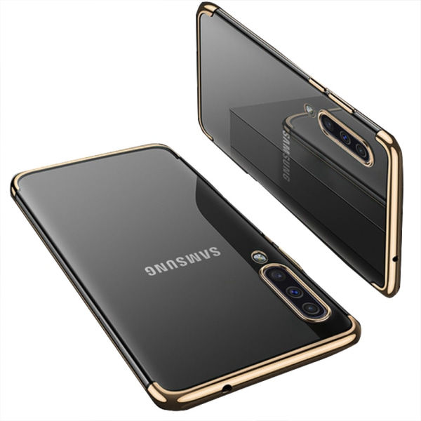 Kraftfullt Skyddande Silikonskal - Samsung Galaxy A50 Silver