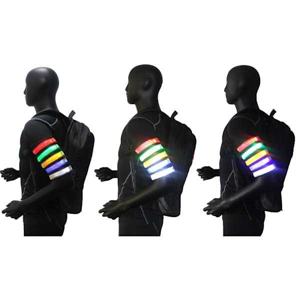 Praktiskt Effektfull LED Reflexarmband Blå