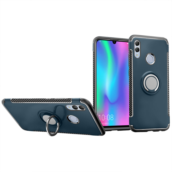 Stilig deksel med ringholder - Huawei P Smart 2019 Silver