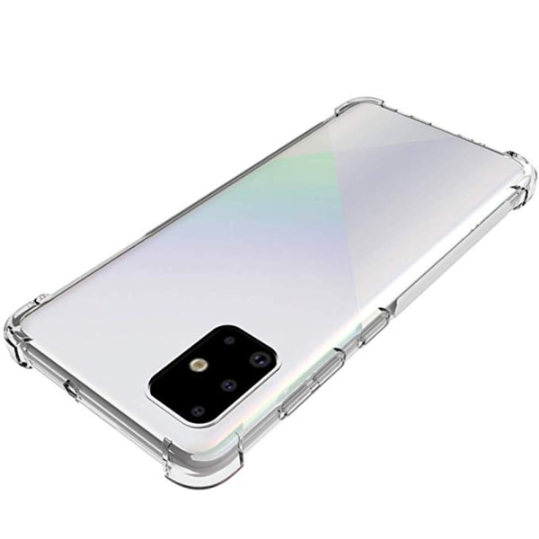 Samsung Galaxy A51 - Støtdempende Floveme silikondeksel Rosa/Lila