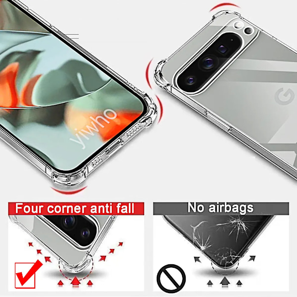 Google Pixel 8 Pro - Flexibelt Skyddsskal i Silikon Blå/Rosa