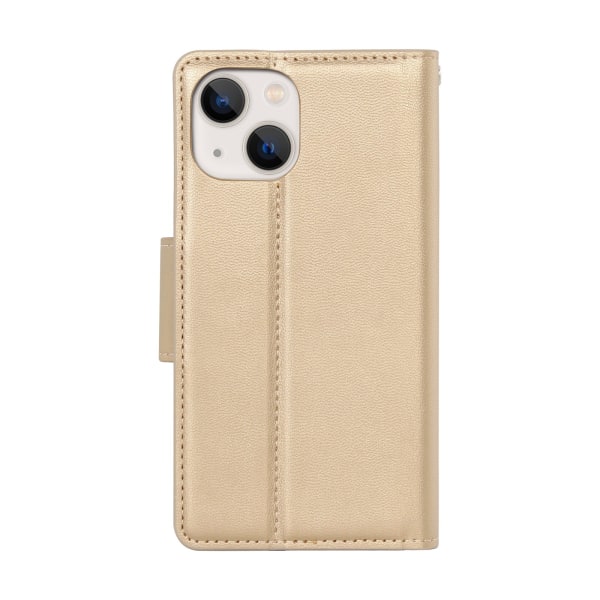 iPhone 14 Plus - Stilrent Professionellt Plånboksfodral Guld
