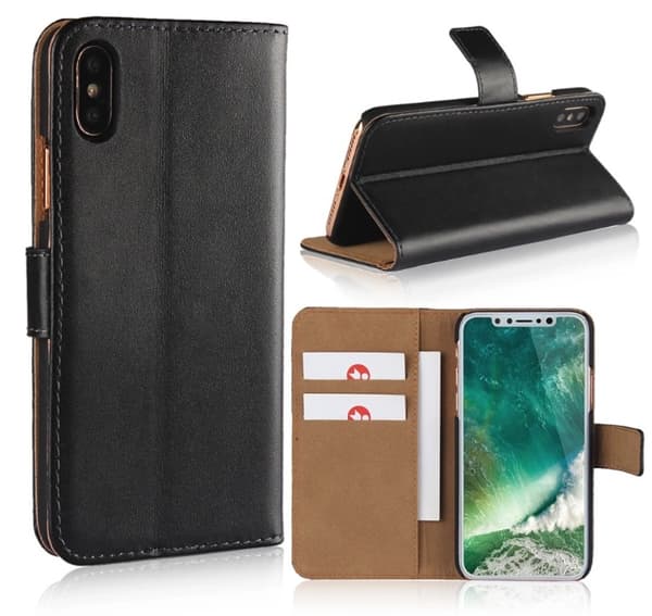 iPhone X - Stilrent Plånboksfodral i Läder Grön