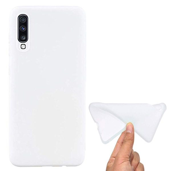 Samsung Galaxy A70 - Stilfuldt mat silikone cover NKOBEE Ljusrosa