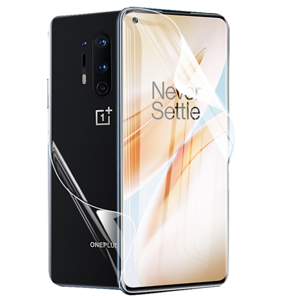 OnePlus 8 Pro blød skærmbeskytter PET 9H 0,2 mm Svart