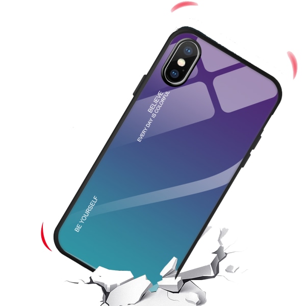 iPhone X/XS - Stilsäkert Skyddande Skal (GALAXY RAIN) 1