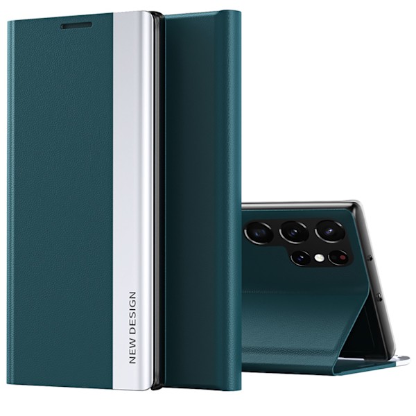 Samsung Galaxy S24 Ultra Fodral - Spegelglans, Kickstand & Skydd Ljusblå