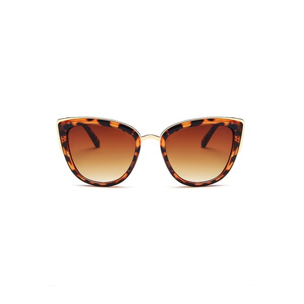 Eleganta Cat Eye Polariserade Hög Kvalitet Solglasögon Leopardmönstrat
