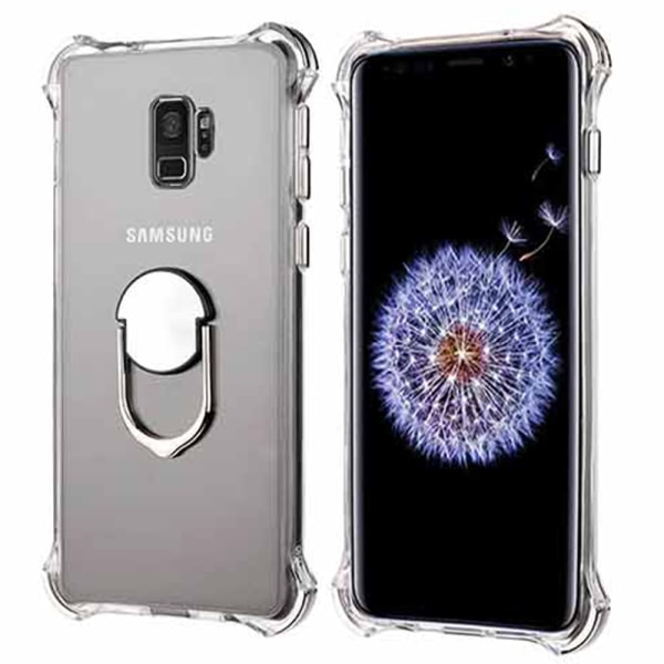 Samsung Galaxy S9 - Profesjonelt beskyttelsesdeksel med ringholder Silver