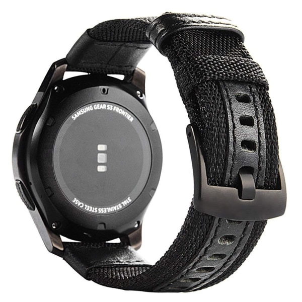 Stilsikkert Nylonarmbånd - Samsung Galaxy Watch S3 Frontier Svart