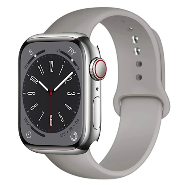 Klassisk holdbart silikonearmbånd til Apple Watch 38mm/40mm/41mm Vit L