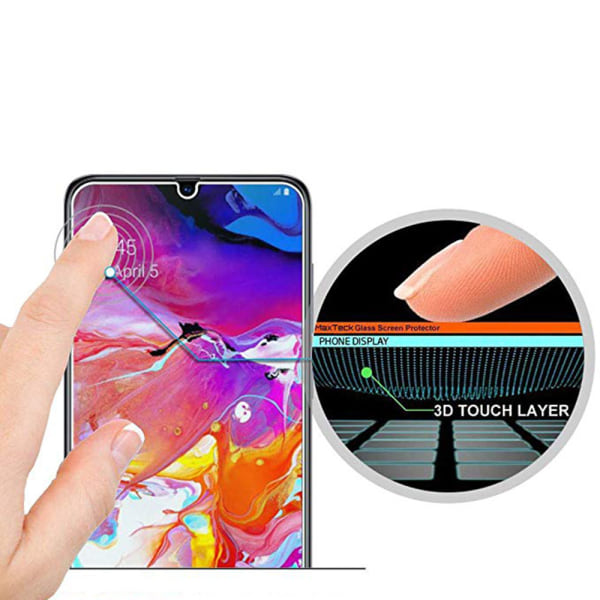 2-PACK Samsung Galaxy A70 Standard Skärmskydd HD 0,3mm Transparent