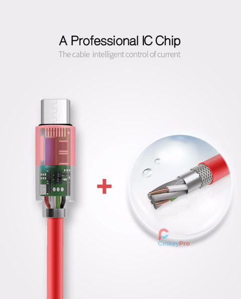 Lightning USB-kabel från CinkeyPro - Long-life 100cm (ORIGINAL) Vit