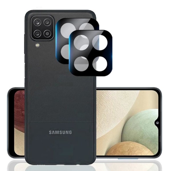 2-PAKK Galaxy A12 skjermbeskytter + kameralinsebeskytter 2,5D HD 0,3 mm Transparent/Genomskinlig