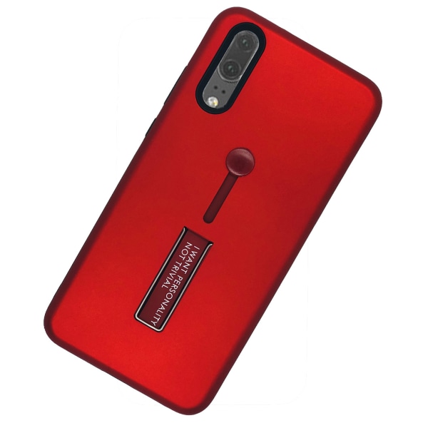 Huawei P20 - Stilig praktisk deksel fra Kisscase Röd