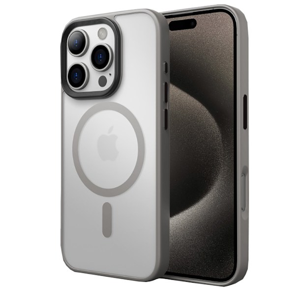 iPhone 16 Pro Max Skal - Translucent Baksida med Perfekt Passform Rosa
