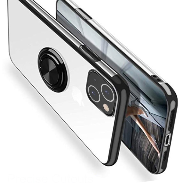 iPhone 13 - støtdempende etui med ringholder (Floveme) Silver