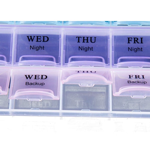 Praktisk 21-rums Dosett Medicine Box Weekly Box Medicine Box Flerfärgad