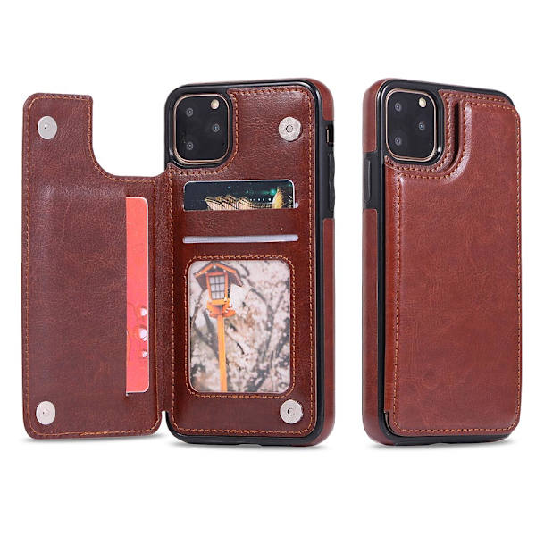 Elegantti ja kestävä kuori korttipaikalla - iPhone 11 Mörkblå