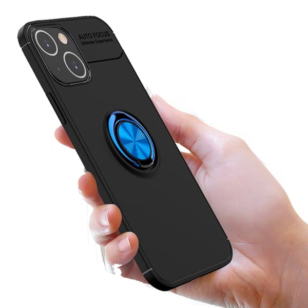 Shockproof Skal med Ringhållare kompatibelt med iPhone 13 Blå