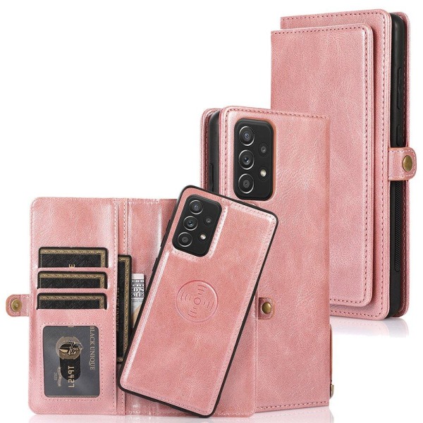 Samsung Galaxy A72 - Professional 2-1 Wallet Case Roséguld