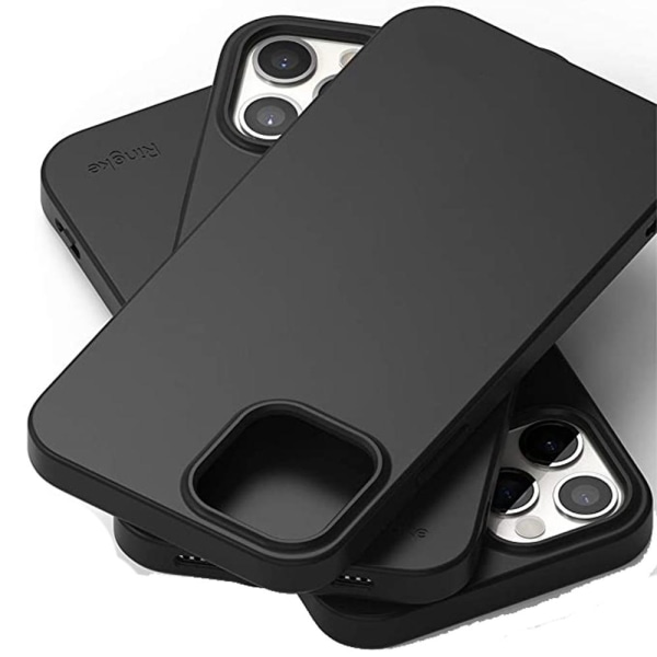 iPhone 12 Pro - Beskyttende Silikone Cover Svart
