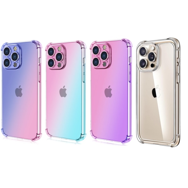 Älykäs suojakotelo silikonista iPhone 15 pro -laitteelle Rosa/Lila