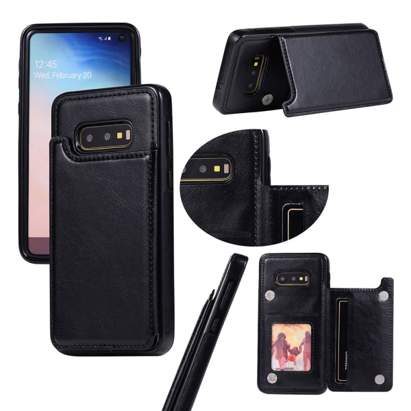 Samsung Galaxy S10e - NKOBEEN nahkakotelo lompakko-/korttilokerolla Brun