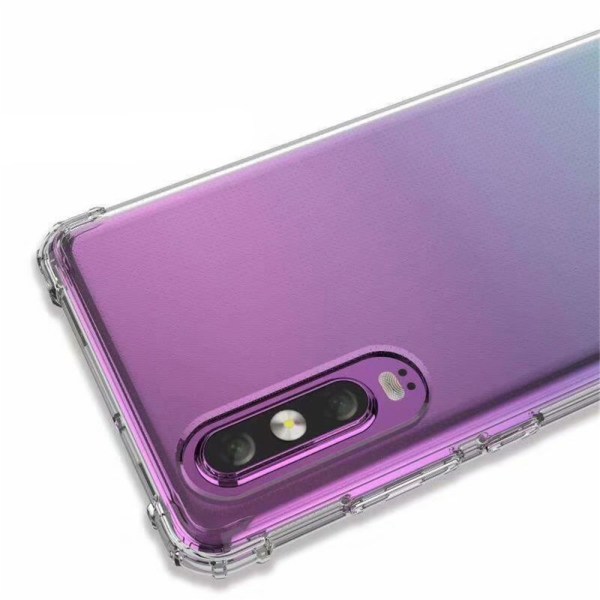 Huawei P30 - Suojaava iskuja vaimentava silikonikotelo (FLOVEME) Transparent/Genomskinlig