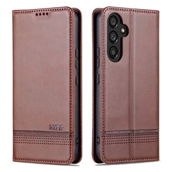 Samsung A54 5G - 3-Kortfack Plånboksfodral Läder i Flera Färger Brown