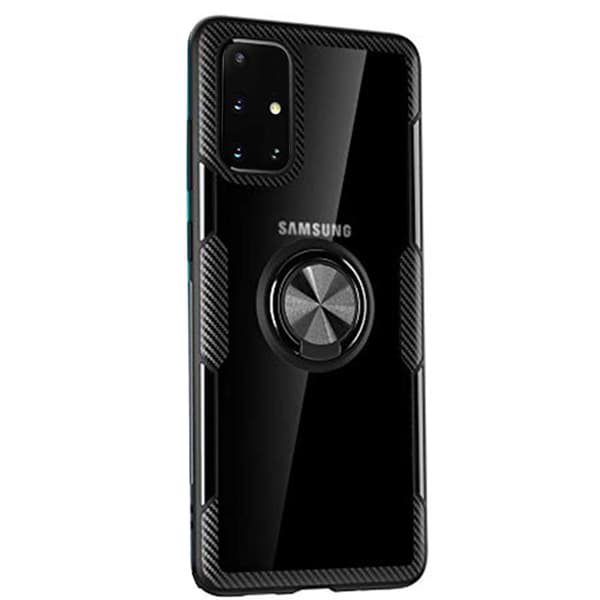 Samsung Galaxy A51 - Stilfuldt Leman-cover med ringholder Marinblå/Silver