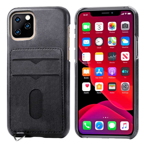 iPhone 11 Pro Max - Elegant Smart Cover med Kortholder Havsgrön