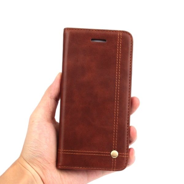 Etui med kortrum (RUSTIC) til iPhone X/XS Svart