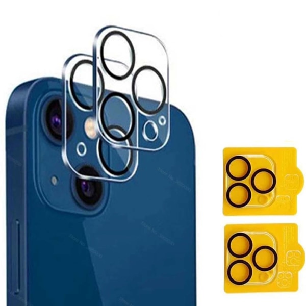 2-PACK iPhone 13 Pro 2.5D HD kamera linsecover Transparent/Genomskinlig