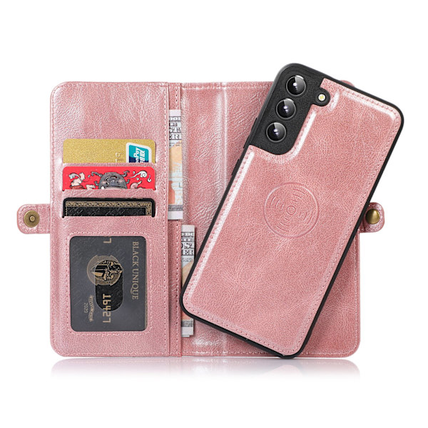 Galaxy S24 Plånboksfodral 2-i-1 - Elegant Skydd och Funktionalitet Roséguld