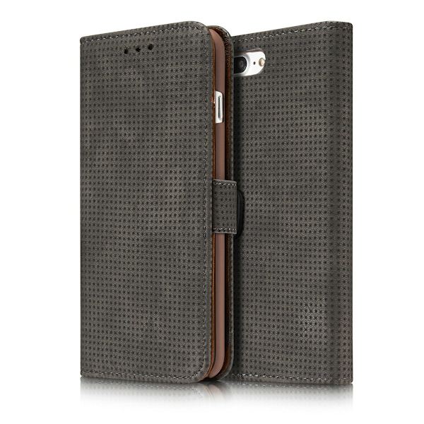 Elegant Retro-Fodral från LEMAN till iPhone 8 Plus Blå