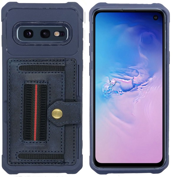 Cover med kortslot - Samsung Galaxy S10E Blå