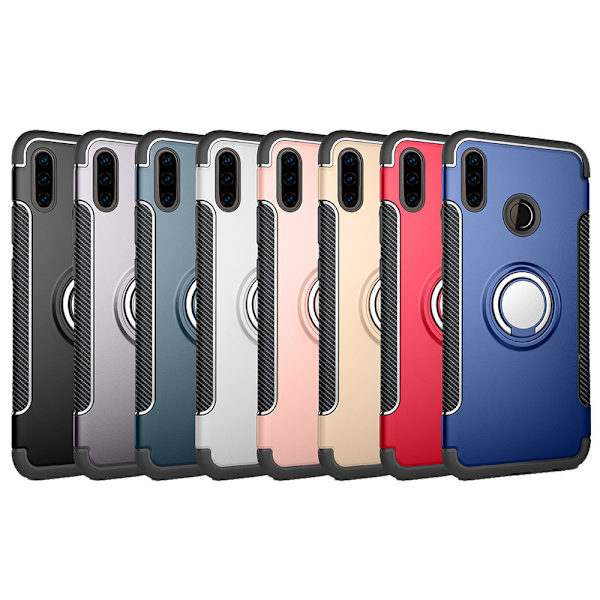 Exklusivt (ODOR) Skal med Ringhållare - Huawei P30 Lite Grå
